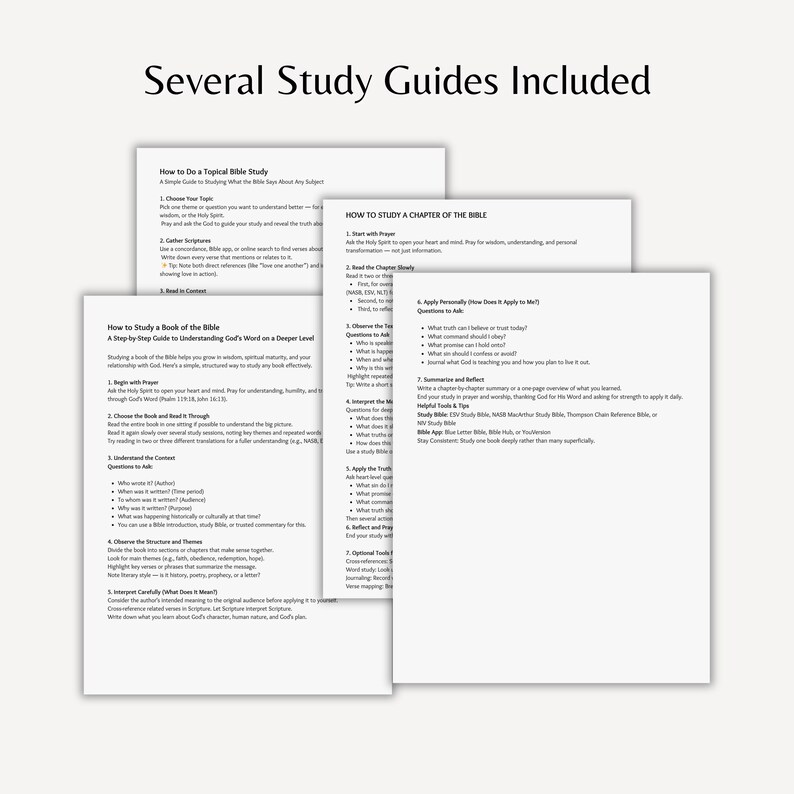 Study Worksheet Printable Bible Study Guide Bible Journaling Kit Digital Scripture Study Resource