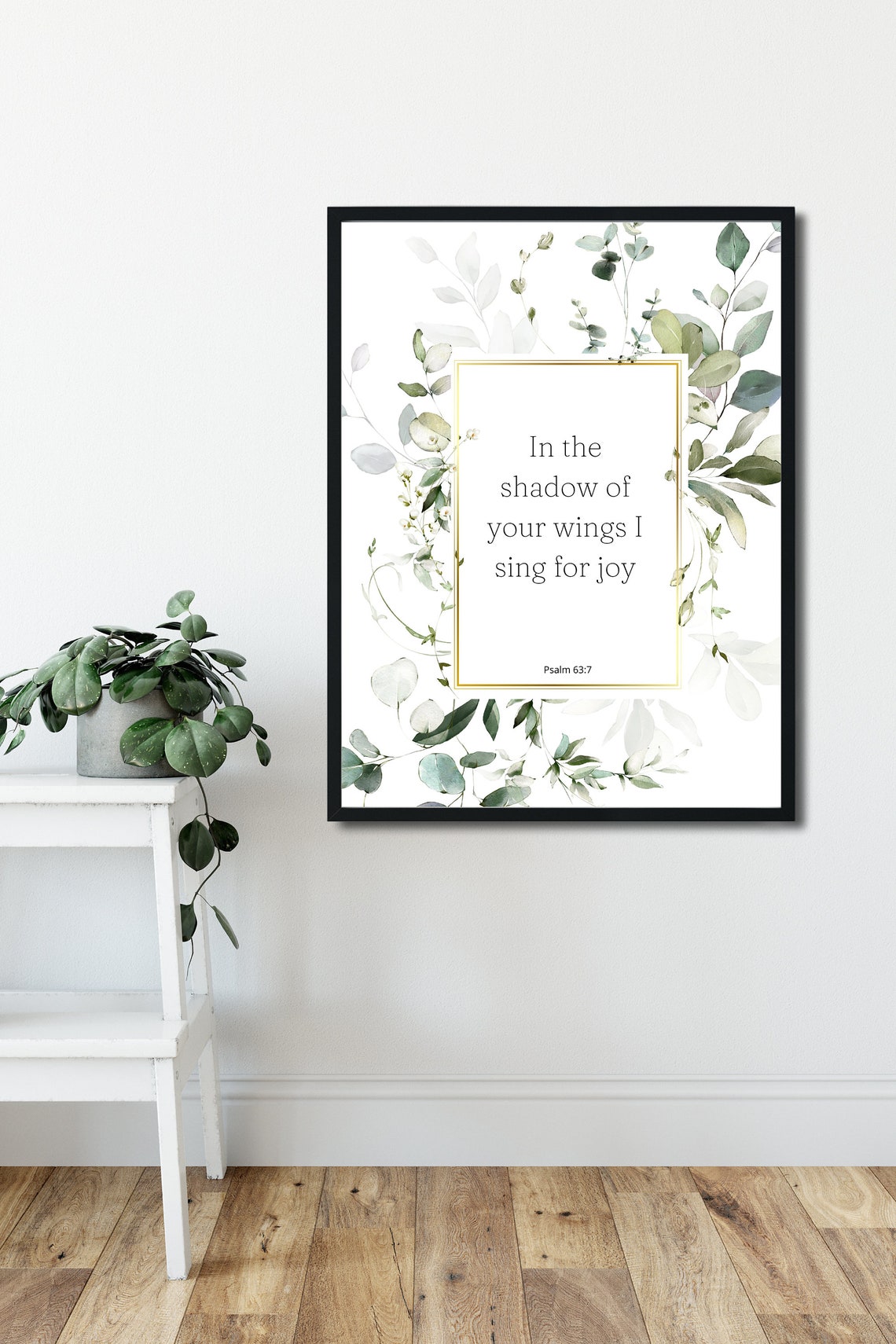 Scripture Wall Art Printable Botanical Bible Verse Decor Digital Modern