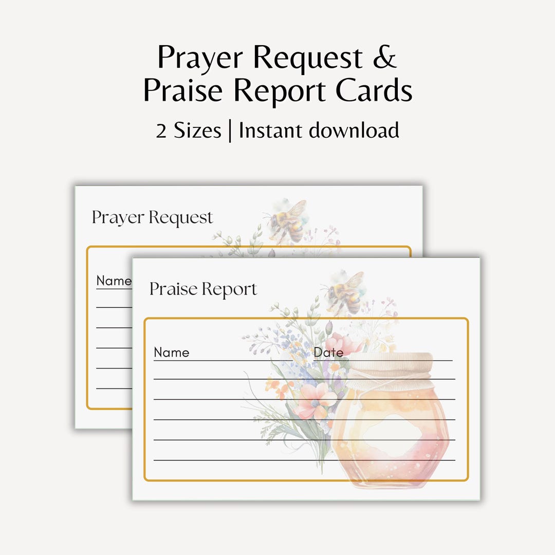 Praise Worksheet.pdf Prayer Request Template Honey Bee Praise Report Card for Ladies Church ...
