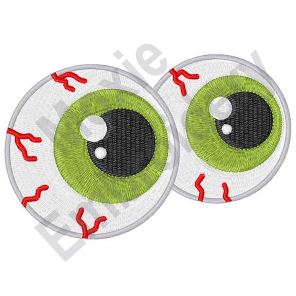 Halloween Eyeballs - Machine Embroidery Design, Spooky Eyeballs Embroidery Pattern, Scary Eyeballs Embroidery Design, Creepy Eyeballs Design