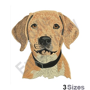 Labrador Retriever - Machine Embroidery Design - 3 Sizes, Labrador Embroidery Pattern, Lab Puppy Head Embroidery Design