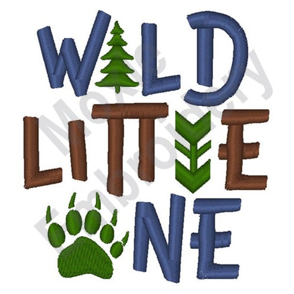 Wild Little One - Machine Embroidery Design, Bear Claws Embroidery Pattern, Wild Baby Child Embroidery Design, Outdoors Embroidery Design