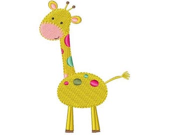 Giraffe Machine Embroidery Design, Baby Giraffe Embroidery, Fill Stitch ...