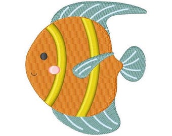 Cartoon Angel Fish - Machine Embroidery Design