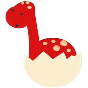 Chocando Dinossauro - Desenho de Bordado à Máquina