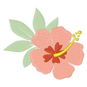 Pink Hibiscus - Machine Embroidery Design