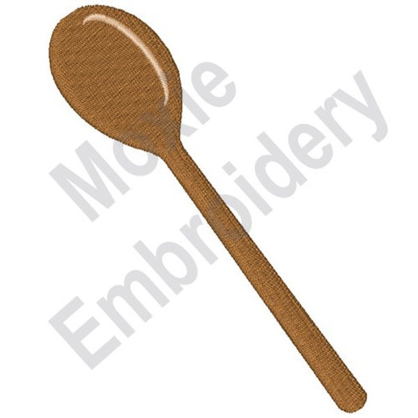 Wooden Spoon - Machine Embroidery Design, Kitchen Spoon Embroidery Pattern, Cooking Spoon Embroidery Design