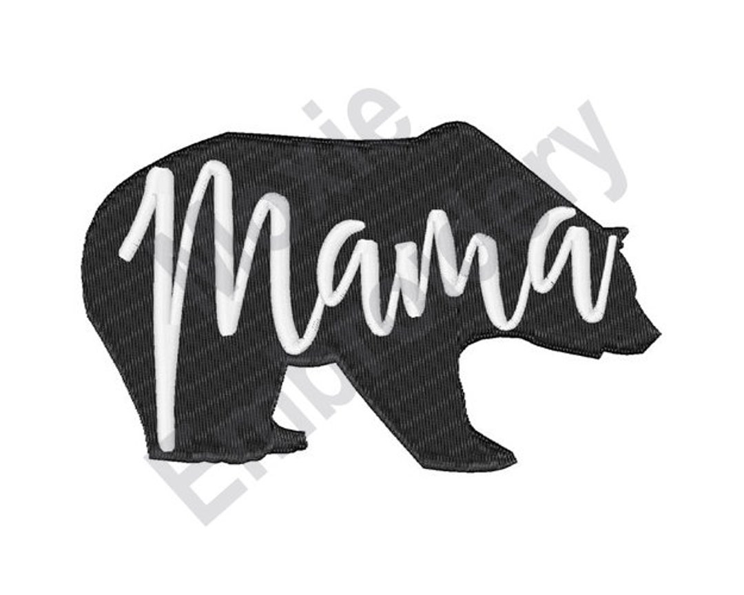 Mama Bear - Machine Embroidery Design, Mother Bear Silhouette ...