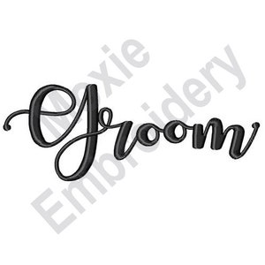 Groom - Machine Embroidery Design, Bridegroom Embroidery Pattern, Groom Lettering Embroidery Design, Wedding Embroidery, To Be Married