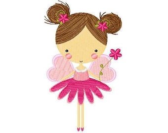 Brunette Fairy - Machine Embroidery Design