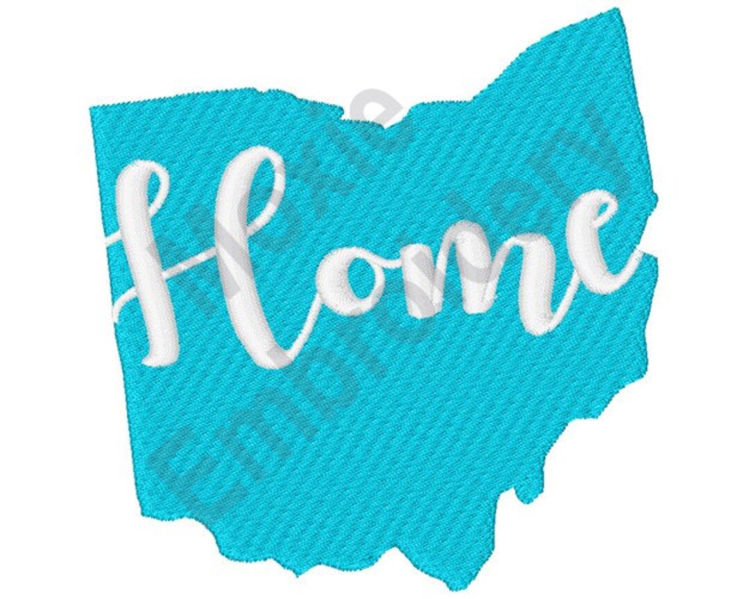 Ohio Home - Machine Embroidery Design, Ohio State Map Embroidery ...