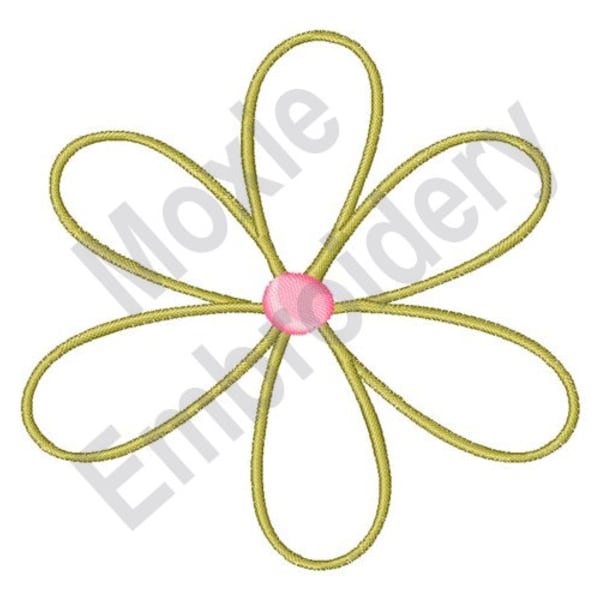 Daisy Outline - Machine Embroidery Design, Daisy Flower Embroidery Pattern, Flower Outline Embroidery Design