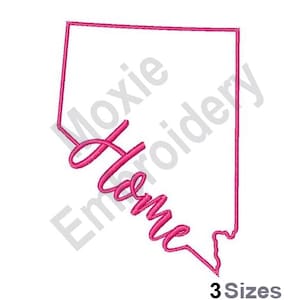 Nevada Home State Karte - Stickdatei für die Stickdatei - 3 Größen