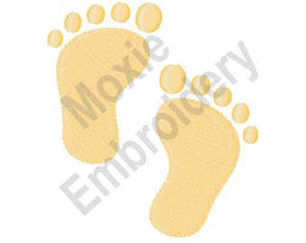 Baby Footprints - Machine Embroidery Design, Baby Child Feet Embroidery Pattern, Newborn Baby Foot Embroidery Design, Infant Feet Design