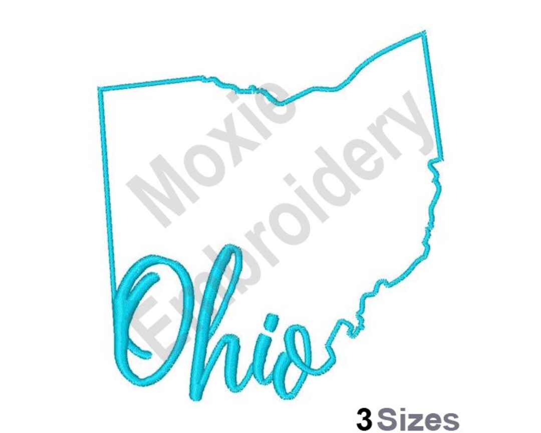 Ohio - Machine Embroidery Design - 3 Sizes - Etsy
