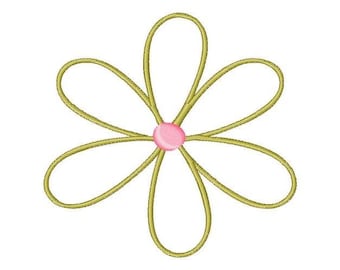 Daisy Outline - Machine Embroidery Design