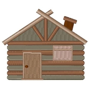 Log House - Machine Embroidery Design