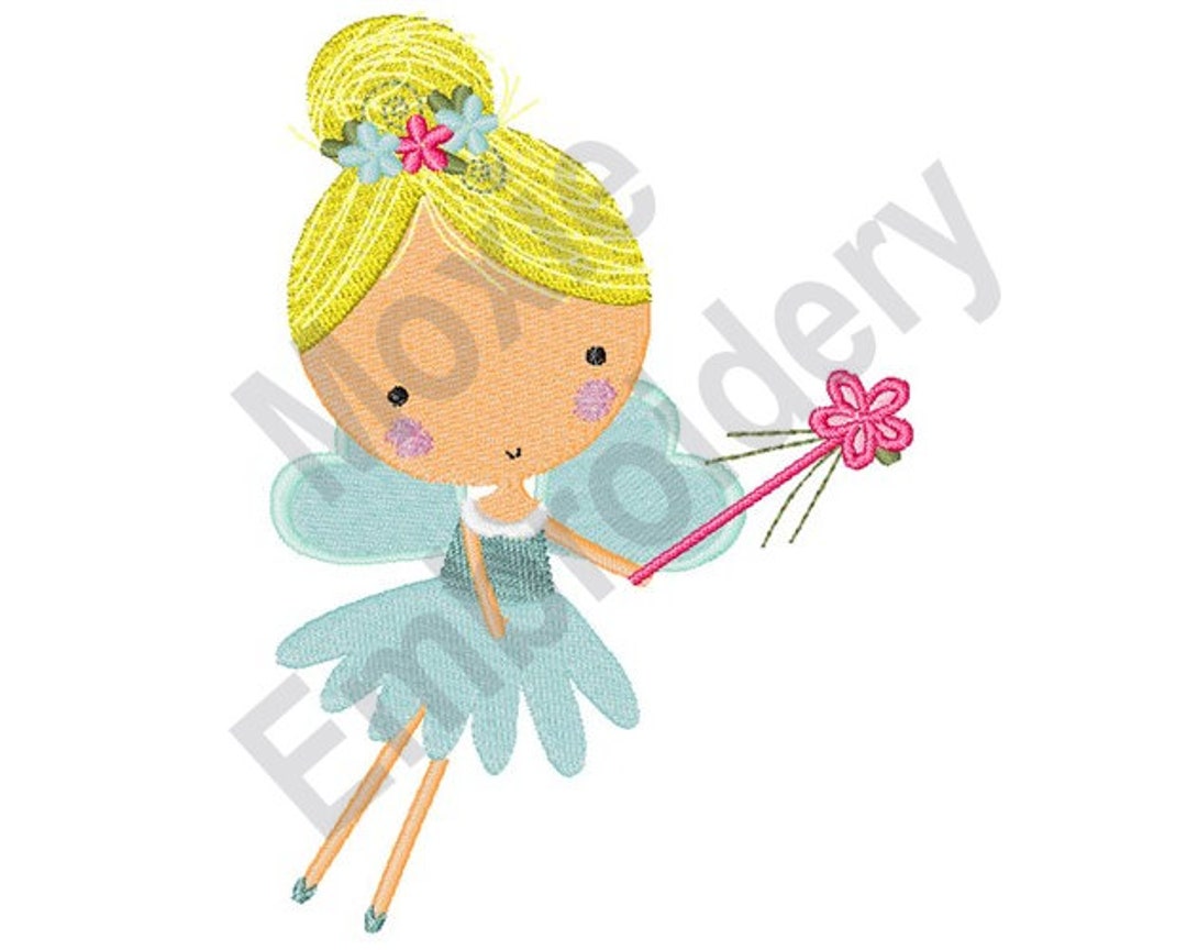 Woodland Fairy Machine Embroidery Design, Fairy Girl Embroidery Pattern ...