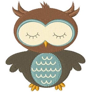 Sleeping Owl - Machine Embroidery Design