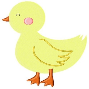 Poussin en dessin animé - Motif de broderie machine