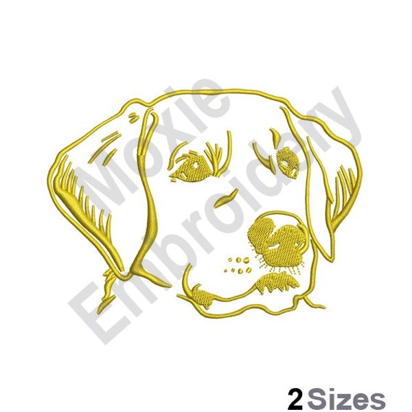 Labrador Retriever Head - Machine Embroidery Design, Labrador Outline Embroidery Pattern, Dog Head Outline Embroidery Design