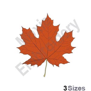 Ahornblatt - Maschinenstickerei, 3 Größen, Herbst Blatt Stickdatei, Ahorn Blatt Stickdatei