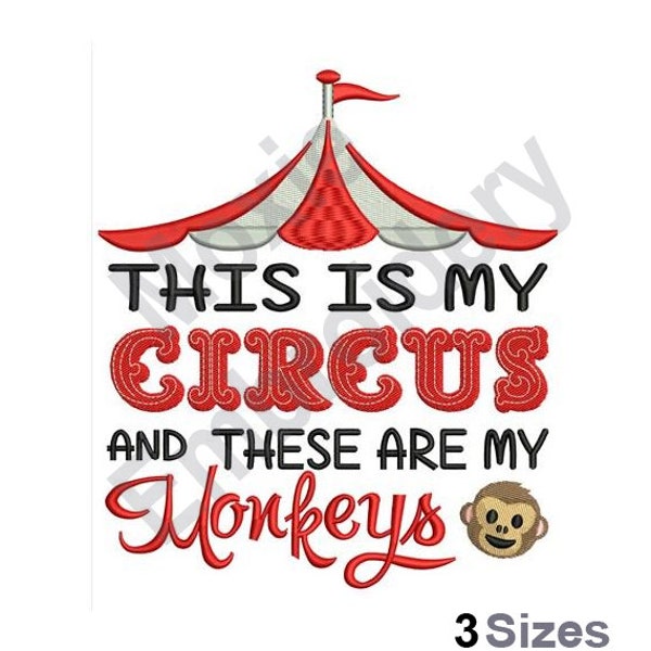 My Circus - Machine Embroidery Design - 3 Sizes