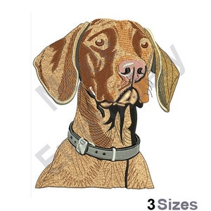 Hungarian Vizsla - Machine Embroidery Design - 3 Sizes, Magyar Vizsla Embroidery Design, Pointer Dog Embroidery Design, Hunting Dog Design