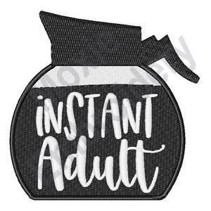 Instant Adult - Machine Embroidery Design, Coffee Pot Embroidery Pattern, Coffee Decanter Embroidery Design, Hot Black Coffee Embroidery