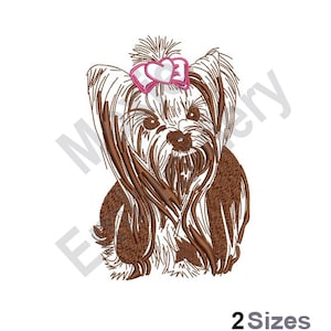 Yorkshire Terrier - Machine Embroidery Design, Realistic Yorkshire Terrier Embroidery Pattern, Yorkie Puppy Embroidery Design