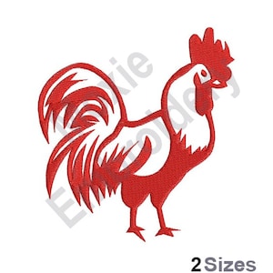 Proud Rooster Outline - Machine Embroidery Design, Rooster Silhouette Embroidery Pattern, Kitchen Rooster Embroidery Design