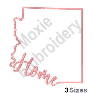 Carte de l'État d'origine de l'Arizona - motif de broderie Machine - 3 tailles, motif de broderie contour de carte de l'Arizona, État américain, conception de carte de l'État de Az