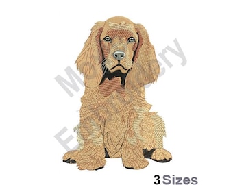 Cocker Spaniel - Machine Embroidery Design - 3 Sizes, Spaniel Dog Embroidery Design, American Cocker Spaniel Embroidery Design