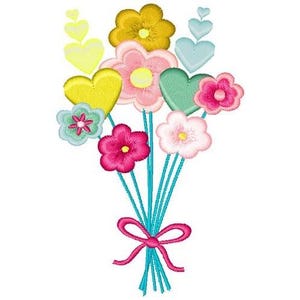 Frühlingsblumenstrauß - Stickdatei für die Stickmaschine