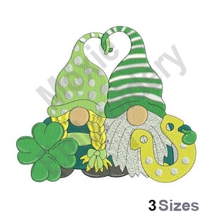 Lucky Gnomes - Machine Embroidery Design - 3 Sizes
