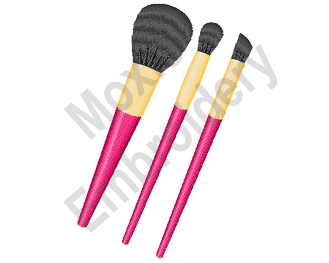 Makeup Brush Set Machine Embroidery Design Makeup Brushes Etsy