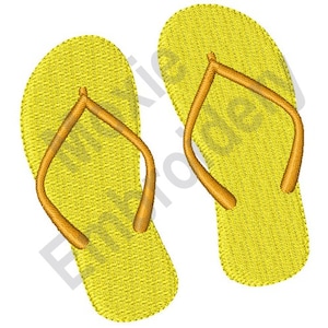 Flip Flops - Machine Embroidery Design, Summer Sandals Embroidery Design, Flip-Flops Embroidery Design