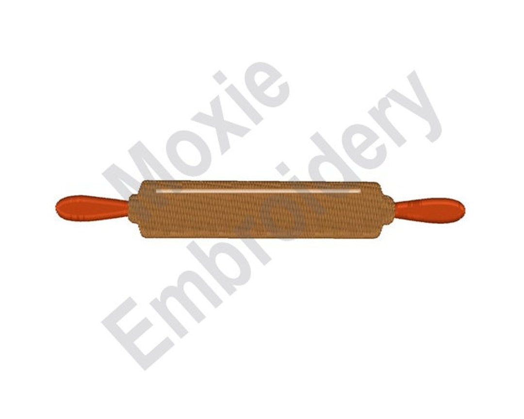 Rolling Pin Machine Embroidery Design, Wooden Rolling Pin Embroidery