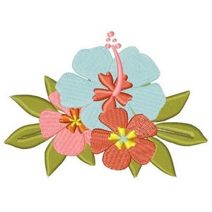Hibiscus Collage - Machine Embroidery Design