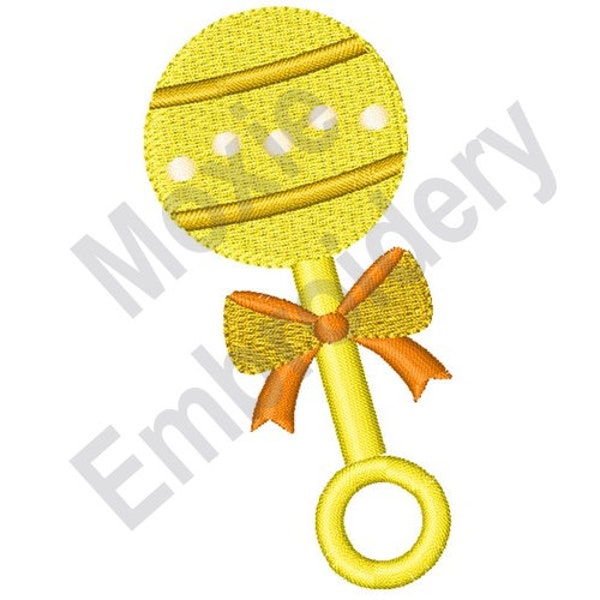 Baby Rattle - Machine Embroidery Design, Baby Rattle Toy Embroidery Pattern, Newborn Baby Toy Embroidery Design