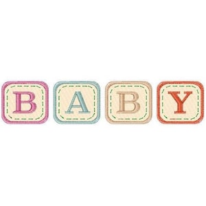 Baby Blocks - Machine Embroidery Design