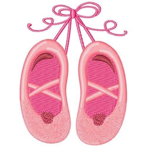 Ballerina Slippers - Machine Embroidery Design