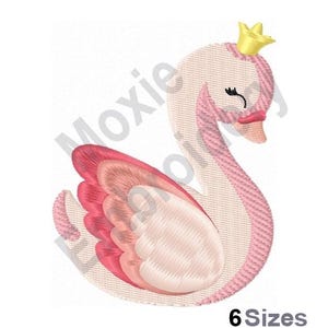 [Swan]オーダーページ Royal Swan Embroidery Design | Swan Princess | Machine