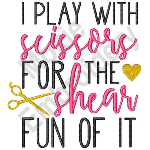 Scissors Embroidery Design Hairdresser Etsy