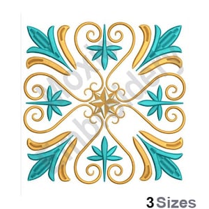 Quilt Block - Machine Embroidery Design - 3 Sizes, Flowers & Hearts Block Embroidery Design, Quilting Embroidery Design