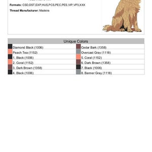 Golden Retriever - Diseño de bordado a máquina - 3 tamaños, Patrón de bordado de perro sentado, imagen 2