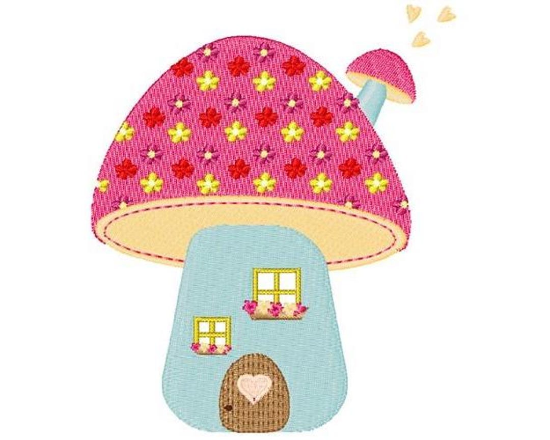 Mushroom House - Machine Embroidery Design - Etsy