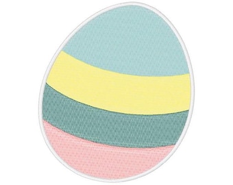 Pastel Easter Egg - Machine Embroidery Design, Easter Egg Embroidery Pattern, Colored Egg Embroidery Design