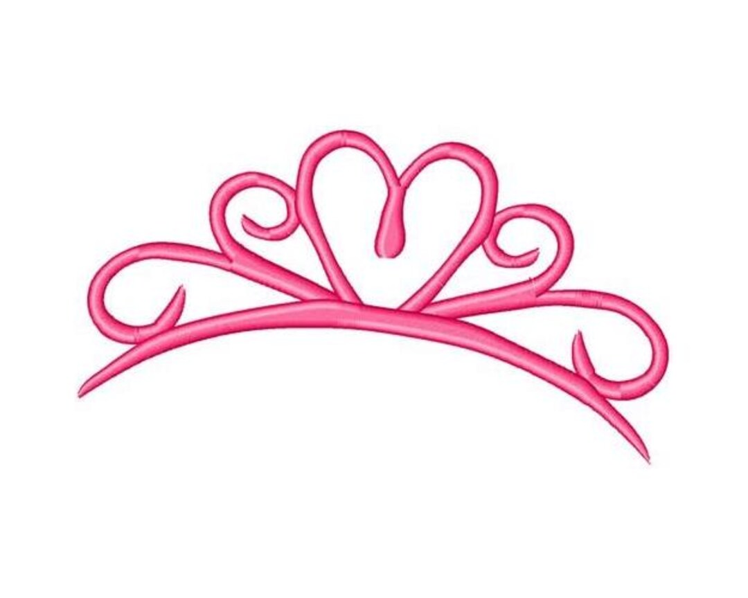 Princess Cown - Machine Embroidery Design - Etsy