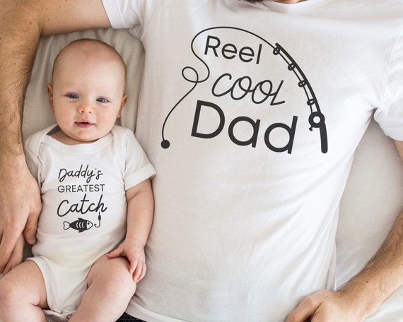 Fishing Daddy and Me Outfit Fathers Day Fishing Shirt Fishing